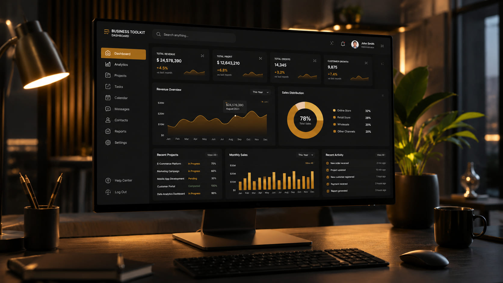 Business Dashboard Mockup