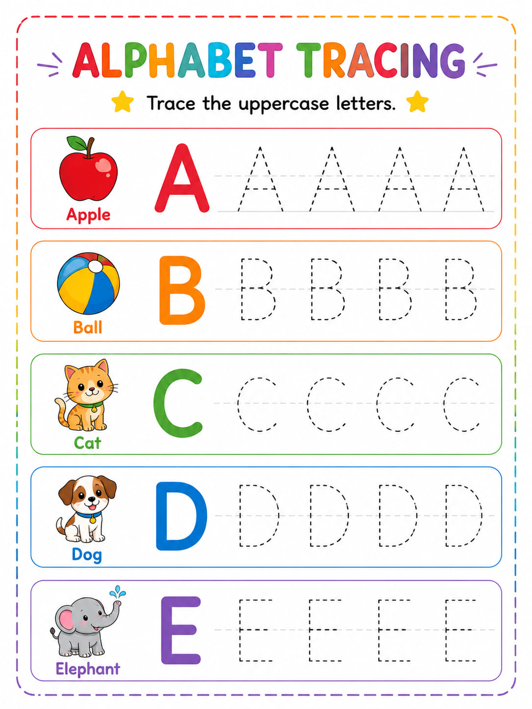 Alphabet Tracing Sample